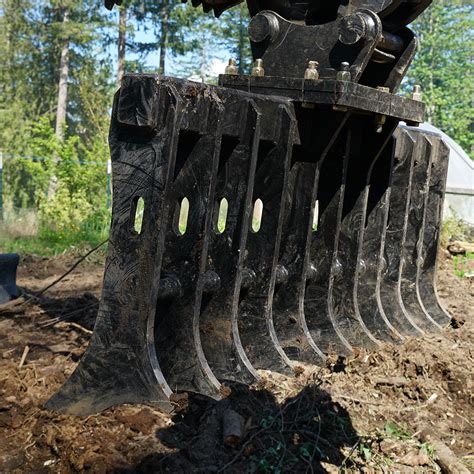 used skid steer root rake|root rakes for mini excavators.